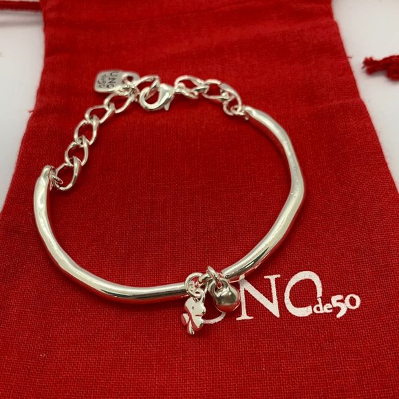 Uno de 50 Lucky Clover Bracelet four-leaf clover charm adjust - Picture 2 of 8